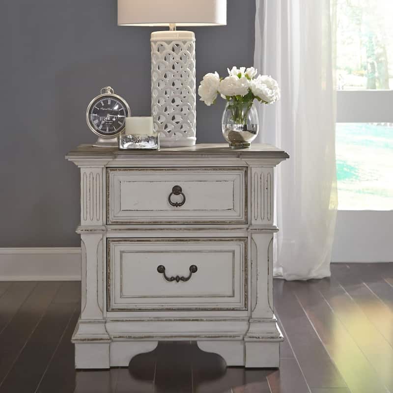 Liberty Furniture Abbey Park Upholstered Sleigh Bed, Dresser & Mirror, Chest, Nightstand- California King, King, Queen