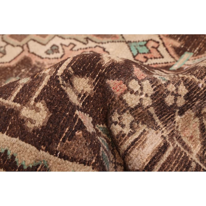 ECARPETGALLERY Hand-knotted Antalya Vintage Brown Wool Rug - 3'5 x 10'7