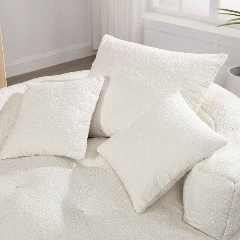 Chenille Sponge single sofa,No Assembly Required,Fluffy Modern Sleeper Chair for Living room, Bedroom