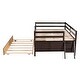 preview thumbnail 25 of 25, Full Size Low Loft Bed with Full Safety Fence, Climbing Ladder, Storage Drawers and Trundle