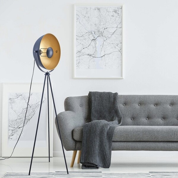 Archiology 63" Retro Industry Tripod Floor Lamp - Black/Gold. Opens flyout.