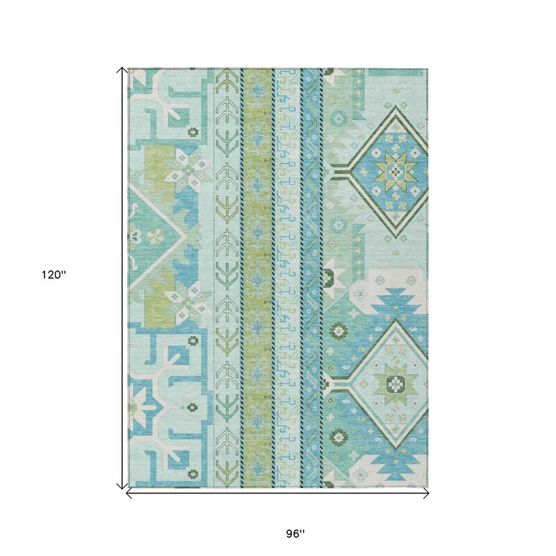 HomeRoots Aztec Transitional Rectangle Outdoor Rug