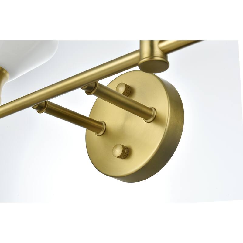 Gwyneth 4-light Contemporary Frosted Glass Vanity Light