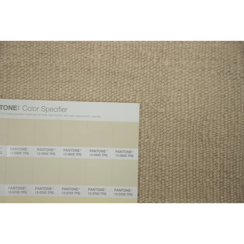 Hand Woven Southwestern Wool Beige Geometric Area Rug - 12' 9'' X 9' 9''