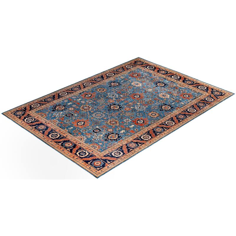 Serapi One-of-a-Kind Hand-Knotted Area Rug - Blue - 9' 10" x 13' 9"