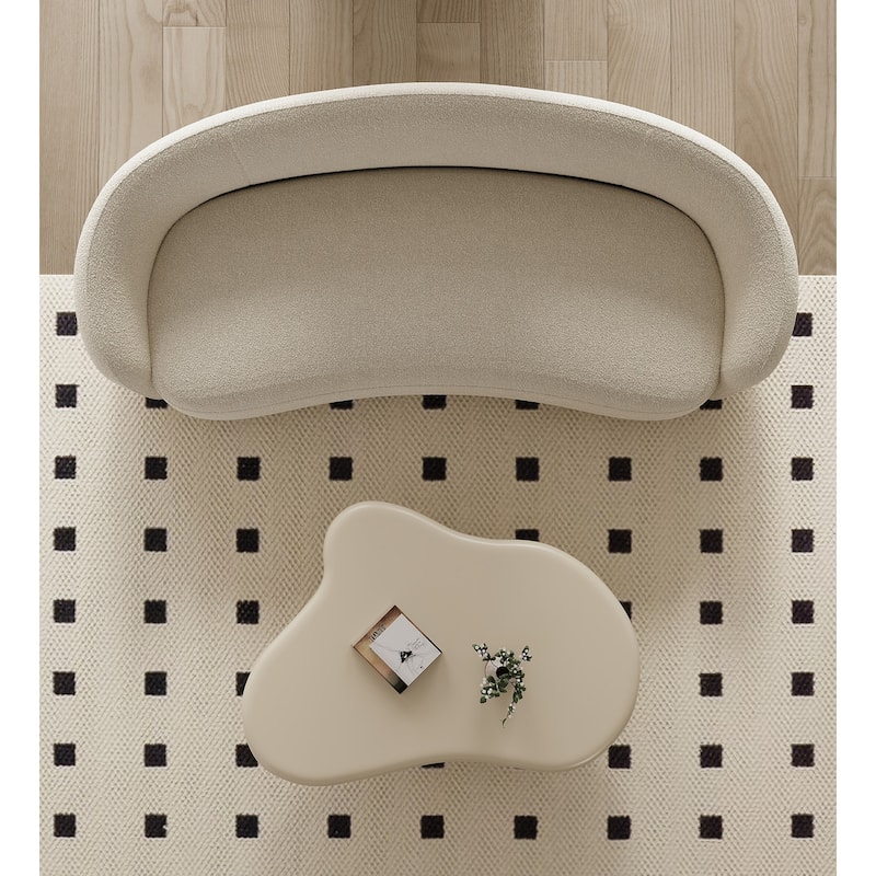 Modern Creamy White Irregular Cloud Coffee Table for Bedroom Living Room