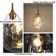 preview thumbnail 11 of 19, LALUZ Modern 1-Light Brass Gold Pendant Hand-blown Clear Glass Light for Kitchen Island