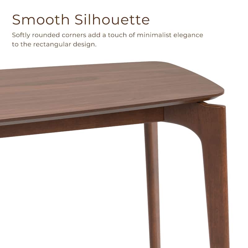 Furniture of America Shaw Mid-century Walnut 59-inch Wood Counter Height Dining Table