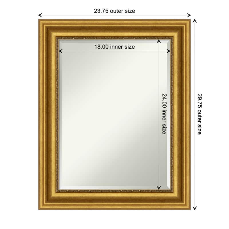 Beveled Wall Mirror - Parlor Gold Frame - Parlor Gold - 23.75 x 29.75-inch