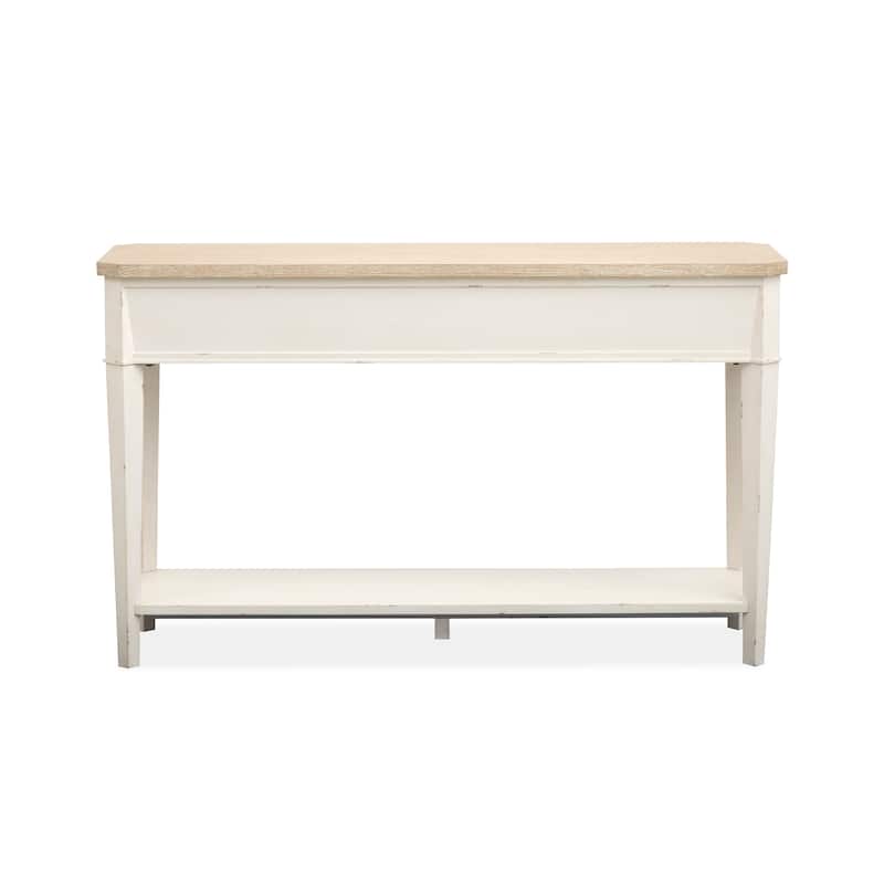 Salt Life Home Echo Isles Sea Pearl And Driftwood Rectangular Sofa Table - 50''W x 16''D x 30''H