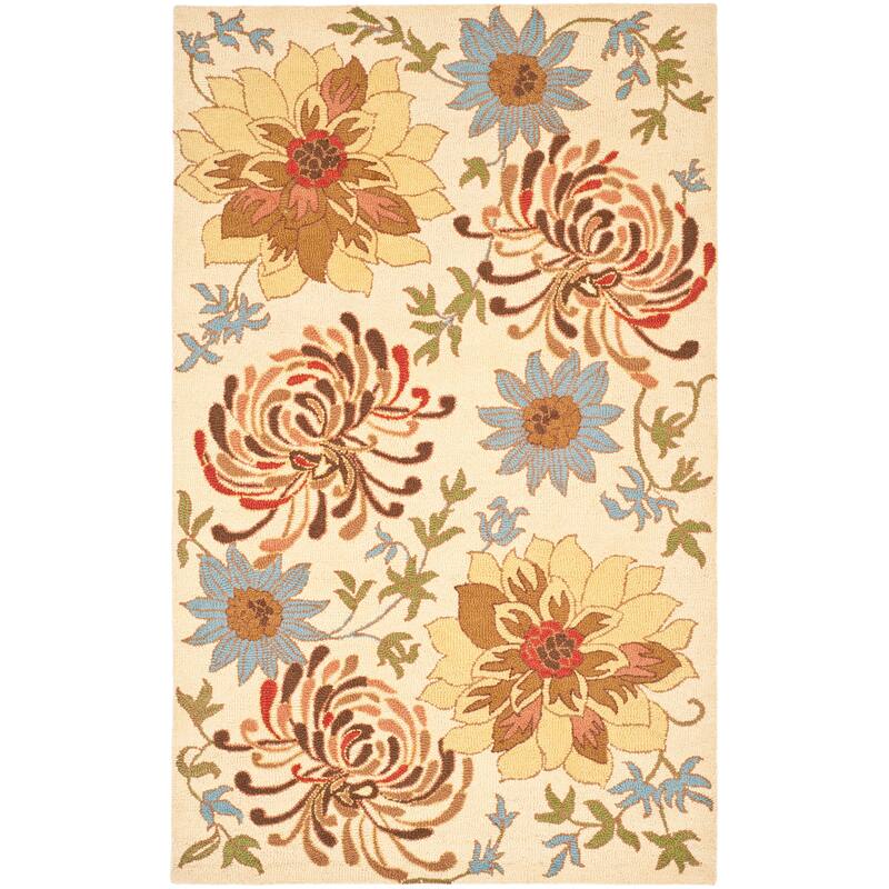 SAFAVIEH Handmade Blossom Arminda Modern Floral Wool Rug
