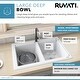 preview thumbnail 5 of 10, Ruvati 33 x 22 inch epiGranite Topmount Granite Composite Double Bowl Kitchen Sink - Arctic White - RVG1388WH