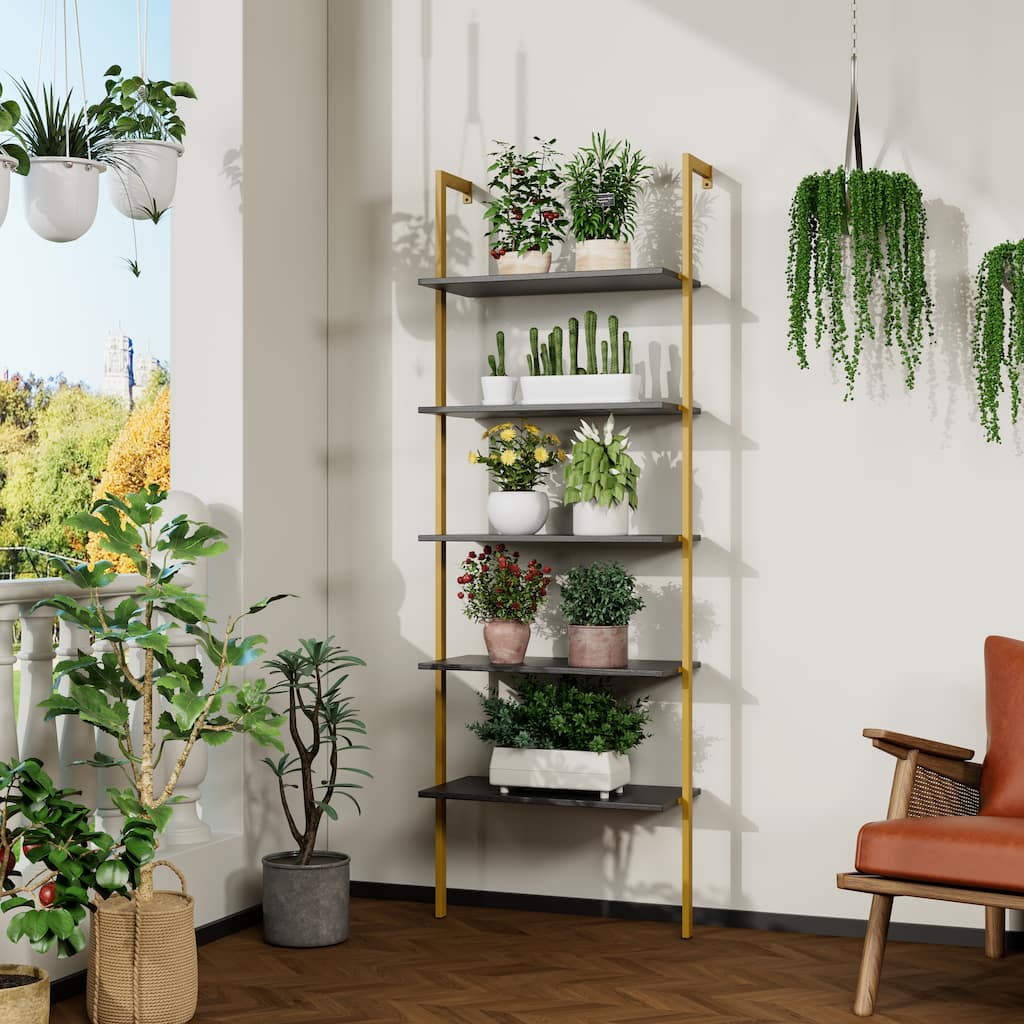 GDFStudio - Industrial Black+Golden Lift-Top Coffee Table with Metal Frame and Hidden Storage Compartment