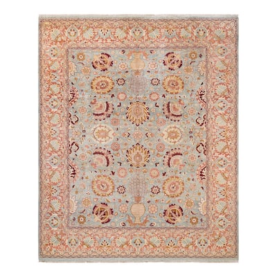Overton Mogul, One-of-a-Kind Hand-Knotted Area Rug - Light Blue, 8' 1" x 9' 10" - 8' 1" x 9' 10"