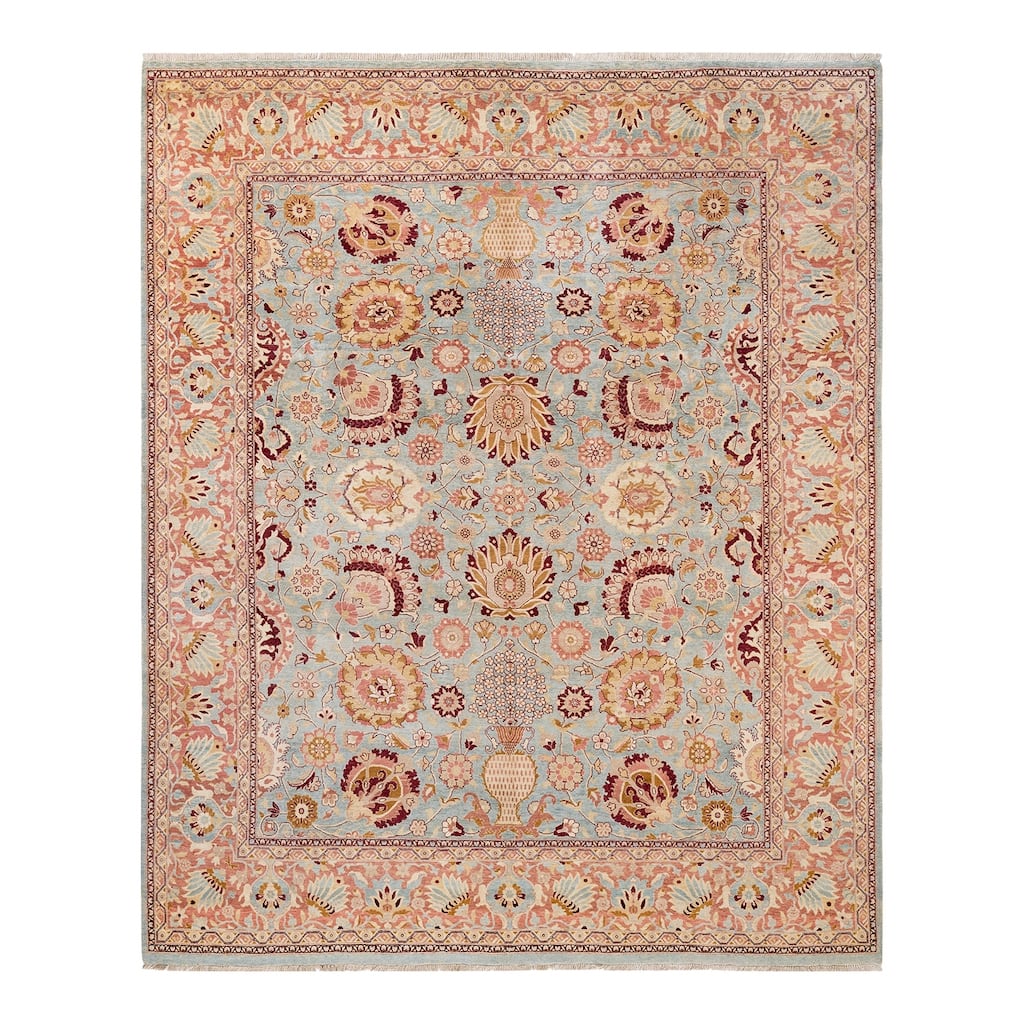 Overton Mogul, One-of-a-Kind Hand-Knotted Area Rug - Light Blue, 8' 1" x 9' 10" - 8' 1" x 9' 10"