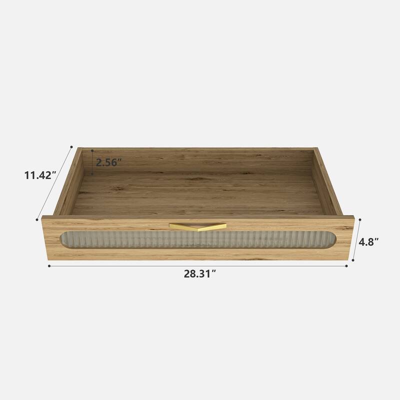 Modern Cabinet with Drawer & Adjustable Shelf, Barn Door Design