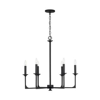 Clint 6-light Black Iron Chandelier