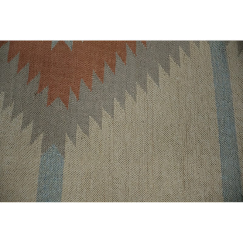 Hand Woven Oriental 100% Wool Carpet Southwestern Tribal Multi-Colored Kilim Area Rug - 10' 0'' X 7' 11''