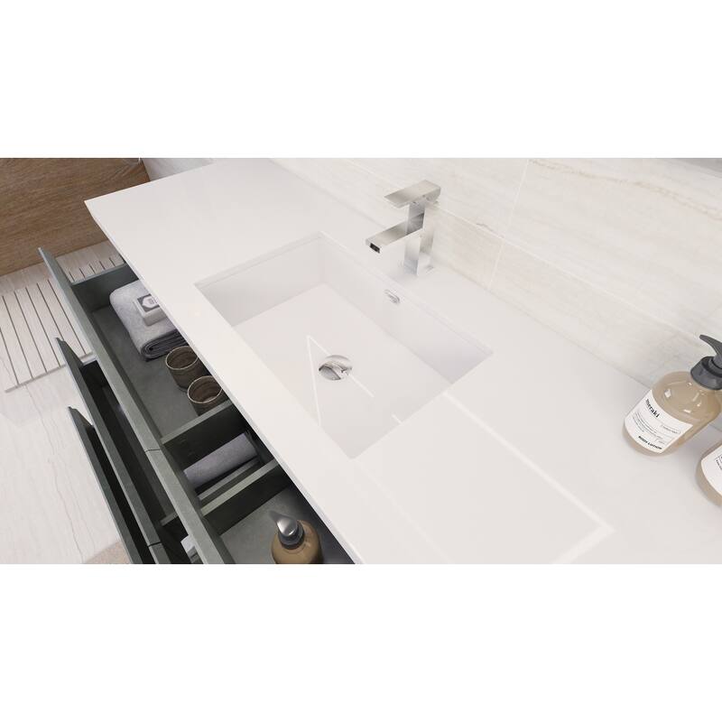 Aron 60'' Freestanding Vanity with Single Reinforced Acrylic Sink