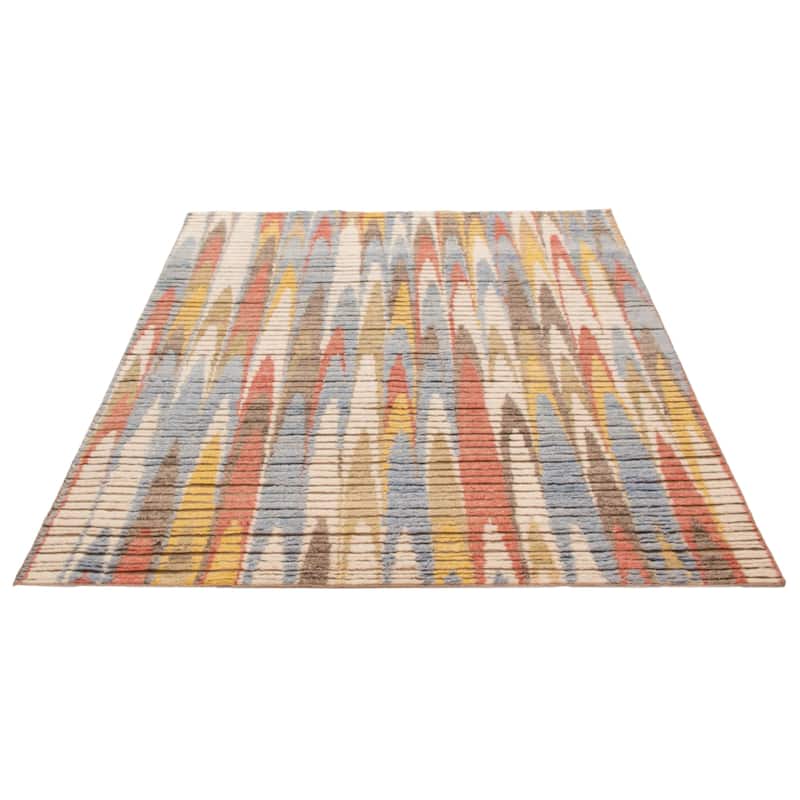 ECARPETGALLERY Hand-knotted Tangier Multi Color Wool Rug - 8'0 x 9'9
