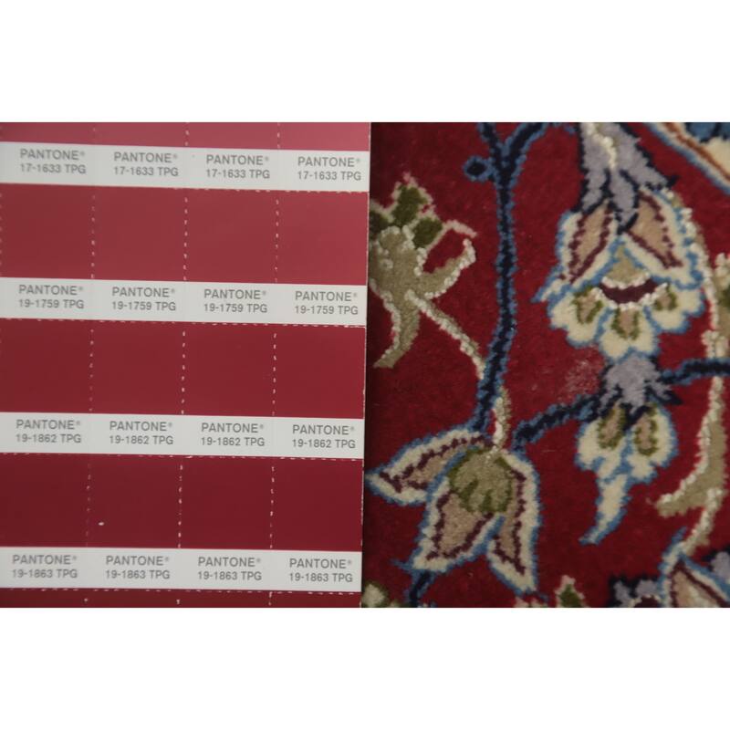 Hand Knotted Oriental 100% Kork Wool Carpet Traditional Floral Beige & Ivories Isfahan Area Rug - 10' 7'' X 6' 7''