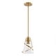 preview thumbnail 10 of 13, Parrot Uncle 7" Modern Gold 1-light Adjustable Pendant Light with Seeded Glass Shade