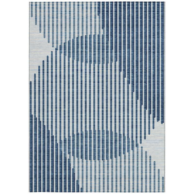 HomeRoots Geometric Transitional Rectangle Outdoor Rug