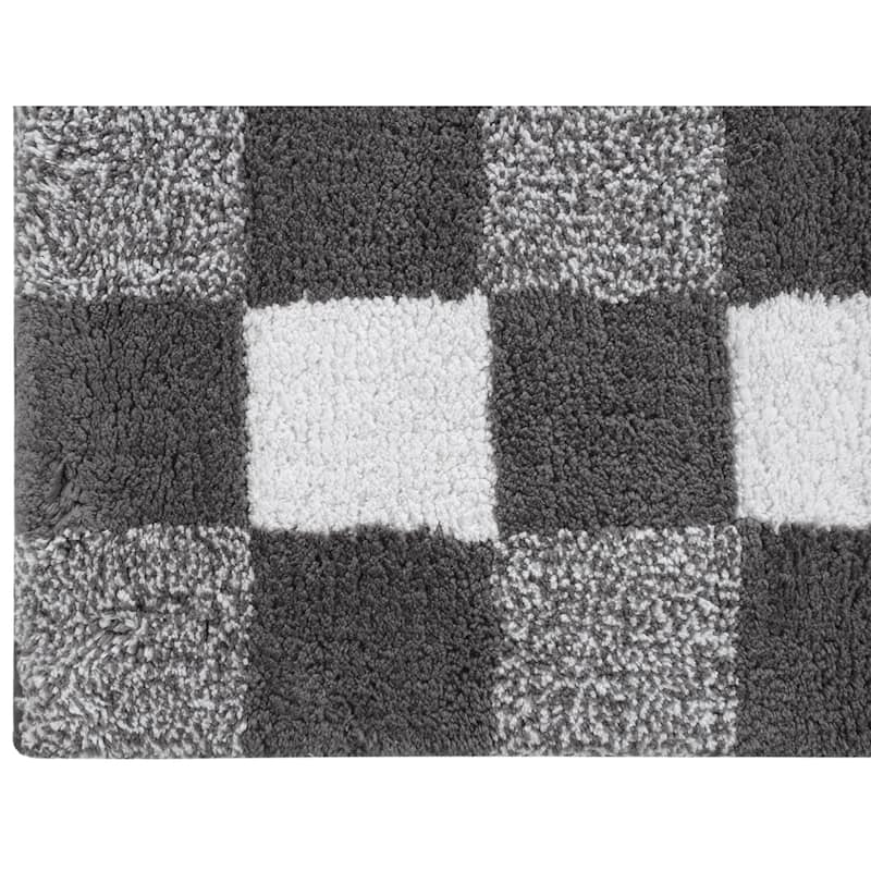Chesapeake Cubic Bar Cotton Tufted Bath Runner 24"X60"
