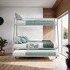 preview thumbnail 10 of 20, Twin over Full Bunk Bed with Twin Size Trundle, 2-Side Ladders and Sturdy Steel Frame Silver