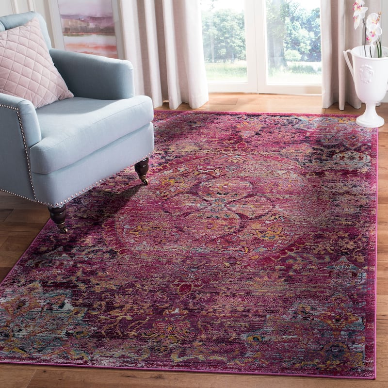 SAFAVIEH Crystal Ineza Vintage Boho Oriental Rug - 3' x 5' - Fuchsia/Purple