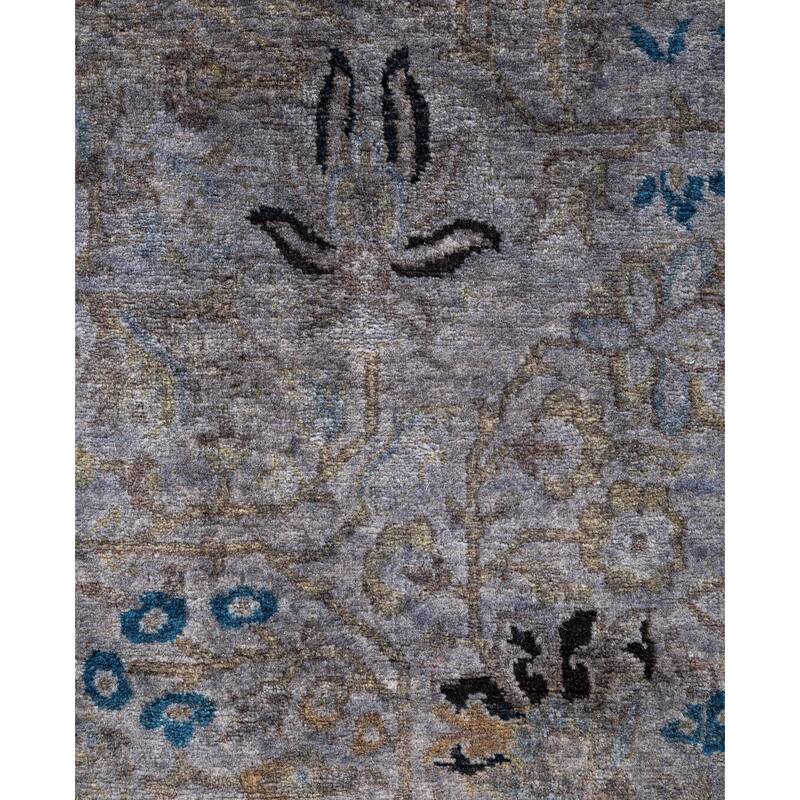 Overdyed One-of-a-Kind Hand-Knotted Area Rug - Gray - 2' 8" x 4' 10"