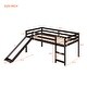 preview thumbnail 3 of 14, Stylish & Simple Twin Size Loft Bed with Slide, Sturdy Construction & Safety Guaranteed, Multifunctional Design, Espresso
