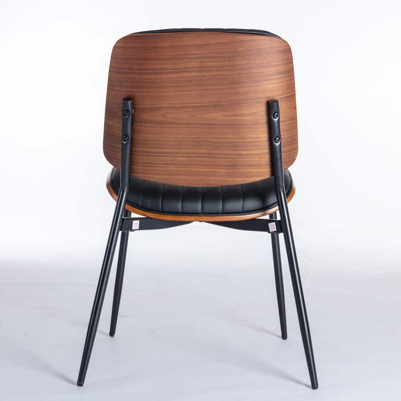 GDFStudio Mid Century Modern Armless Upholstered Dining Chairs with Metal Legs