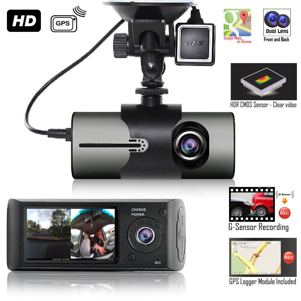 Shop Indigi Xr300 Car Dvr Dashcam Dual Cameras Front Rear G