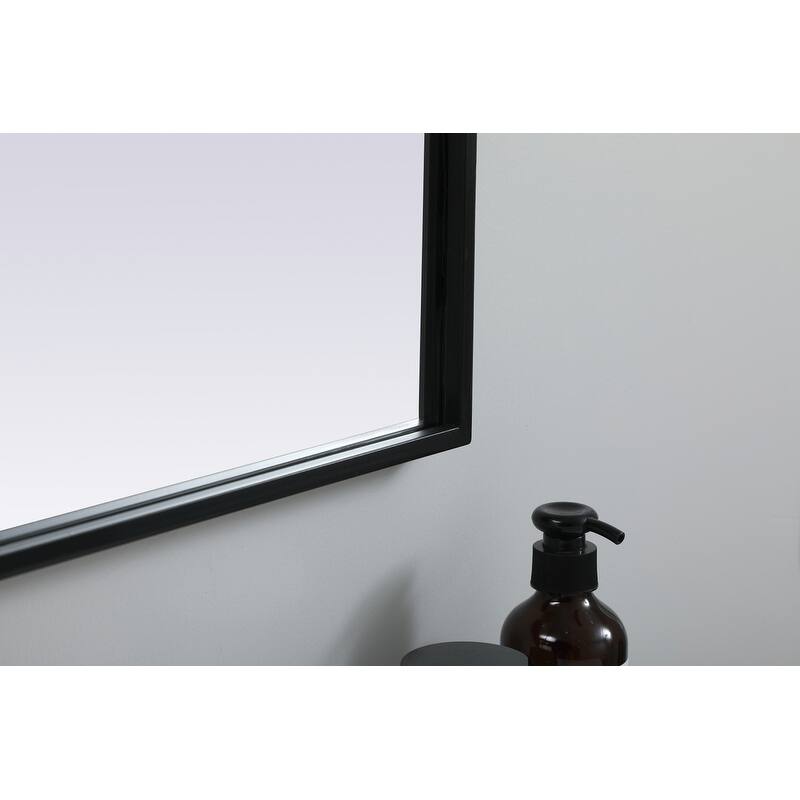Indigo Home Metal Frame Arch Mirror 33x36 Inch
