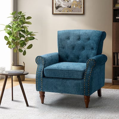 Indiges Comfy Accent Armchair with Nailhead Trim