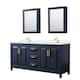 Option Dark Blue, Gold Trim, White Quartz Top