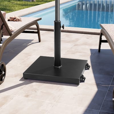 Patio Outdoor Market Umbrella Holder Base 40/55 Pound Square Stand for Pole Umbrella