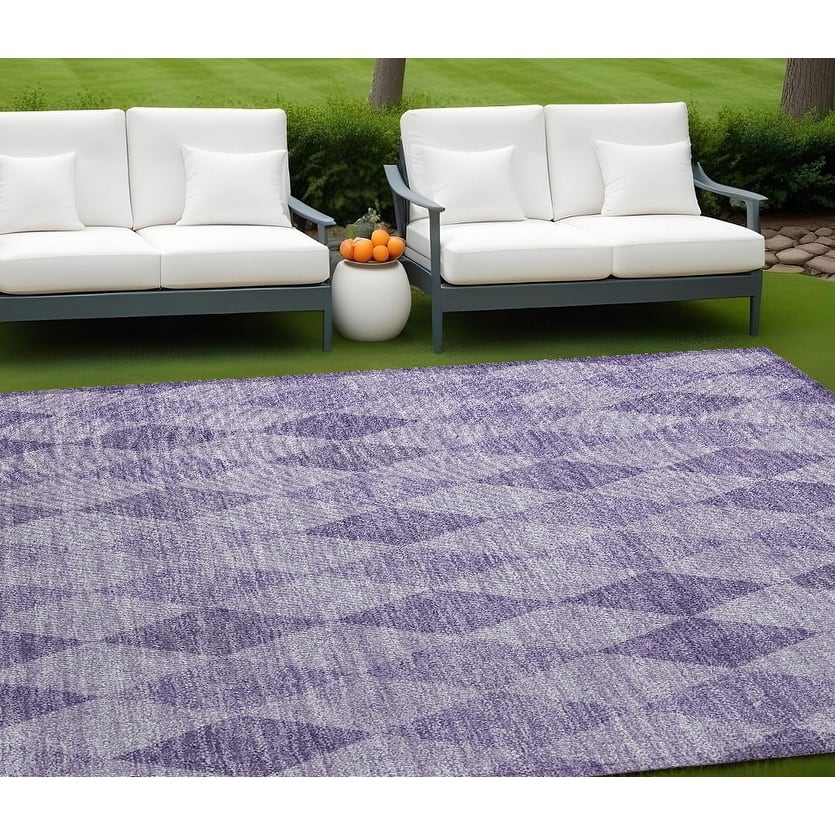 Mafi Modern Geometric Weather Resistant Blended Style Outdoor Rug