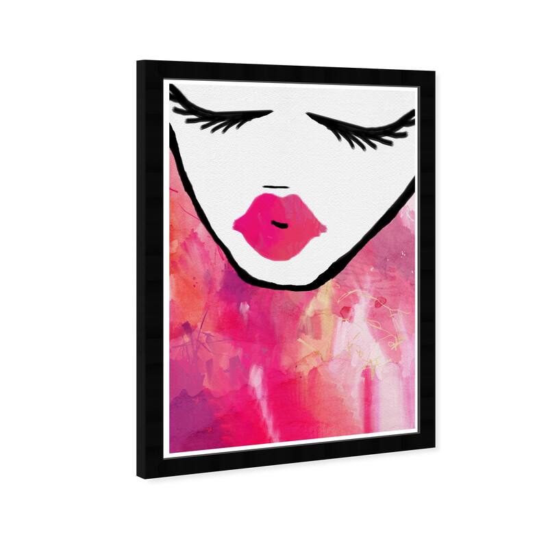 Wynwood Studio Prints Fashion and Glam Dreaming her Pink and Hot Pink Glam Wall Art Canvas Print