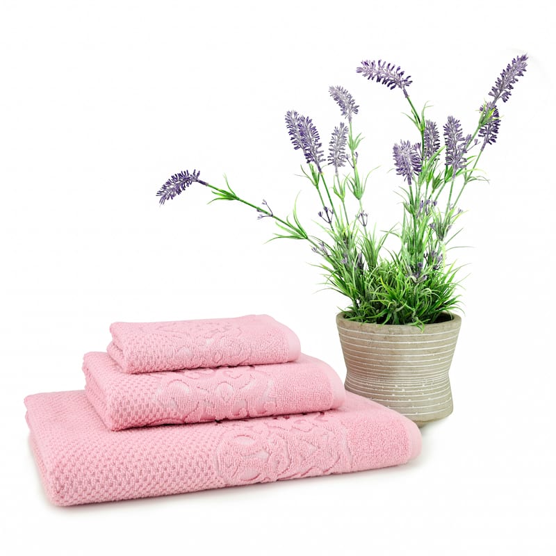 East'N Blue Galata Turkish Cotton Bath Towel Set (Set of 3) - (1 Bath Towel, 1 Hand Towel, 1 Washcloth)