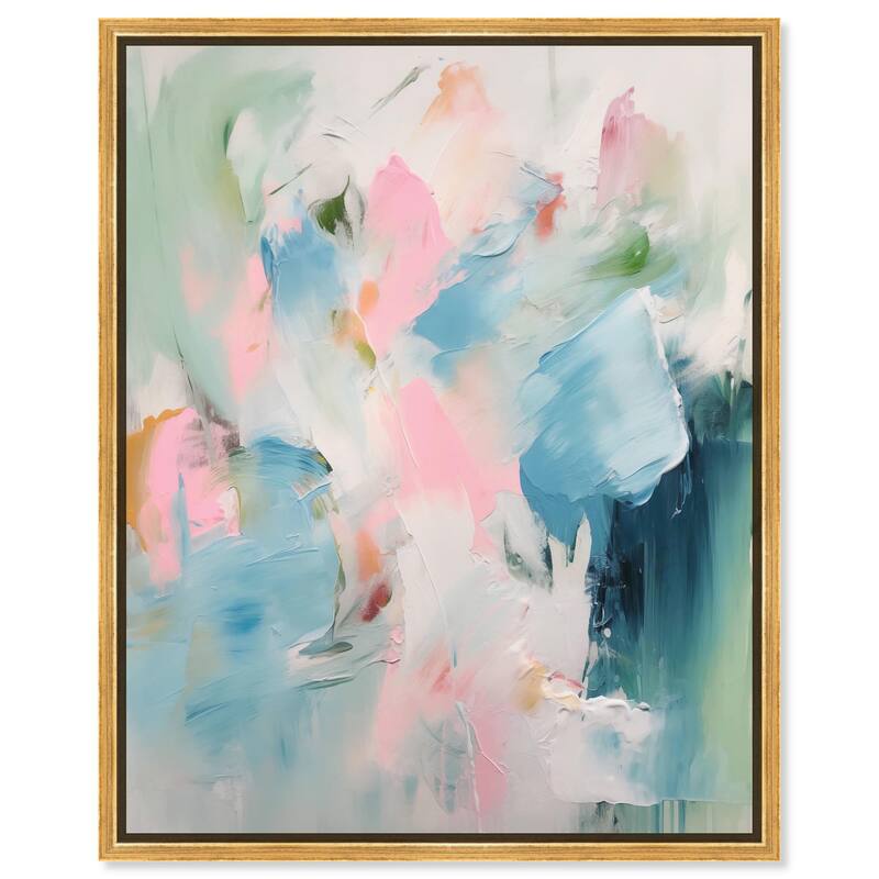Neon Breeze I Canvas by Art Remedy - 30" x 36" - Gold