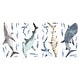 preview thumbnail 4 of 3, RoomMates Blue & Grey & White Sharks Wall Decals