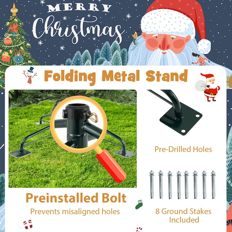 Costway 12 FT Artificial Christmas Tree with 2517 Branch Tips, 800 - Green - See Details