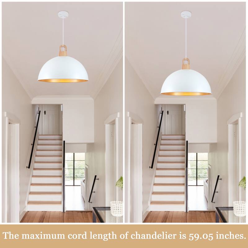 1 - light Industrial Dome Pendant Modern Hanging Lamp for Dining Room Living Room Foyer