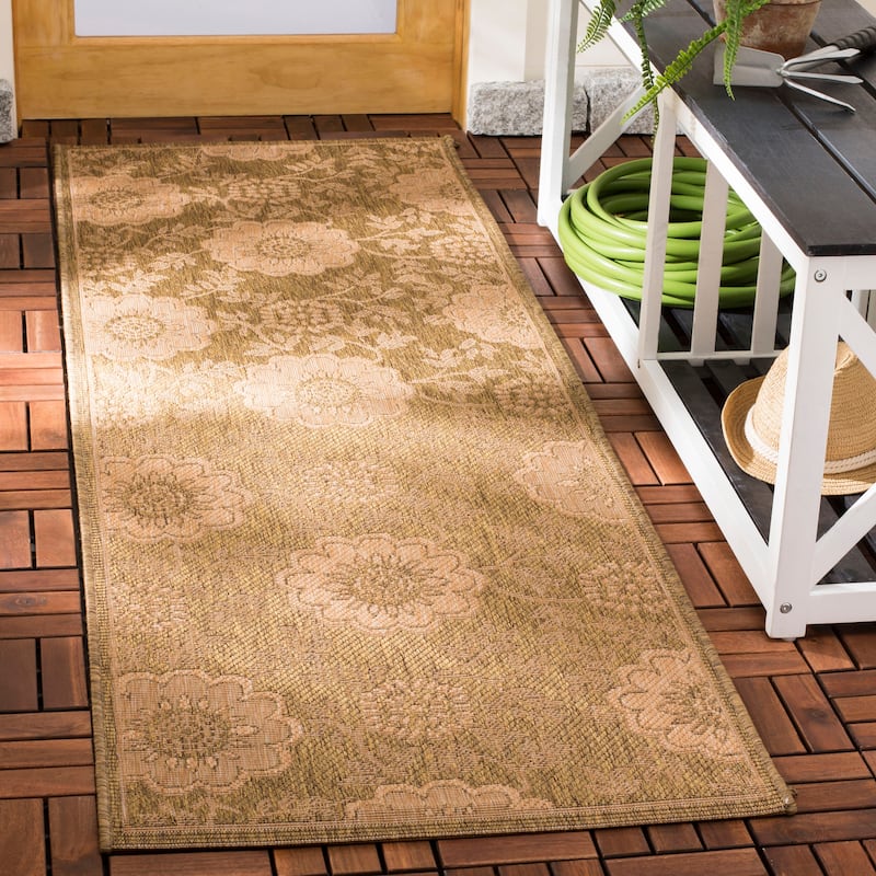 SAFAVIEH Courtyard Masaomi Indoor/ Outdoor Waterproof Patio Backyard Rug - 2'3" x 6'7" Runner