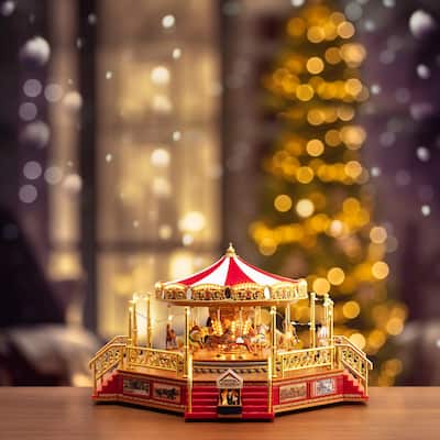 90th Anniversary Collection - Animated & Musical World's Fair Boardwalk Carousel