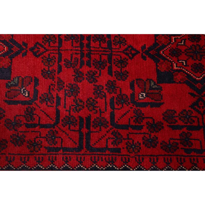 ECARPETGALLERY Hand-knotted Finest Khal Mohammadi Red Wool Rug - 4'0 x 6'1