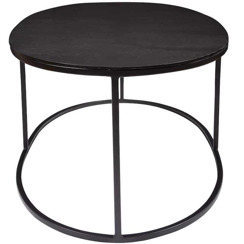 Solid Oval Coffee Table - 48" - Aged Black Finish