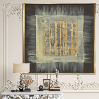 Designart "Galm Abstract II" Transitional Framed Canvas - Bed Bath ...